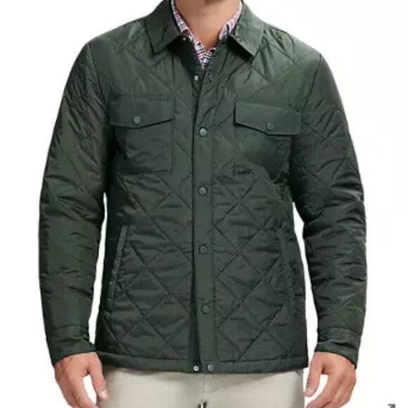 NEW Izod Puffer Jacket Mens Large Green Lightweight - Picture 1 of 5